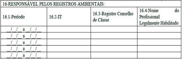 Como preencher o PPP - Responsável pelos Registros Ambientais